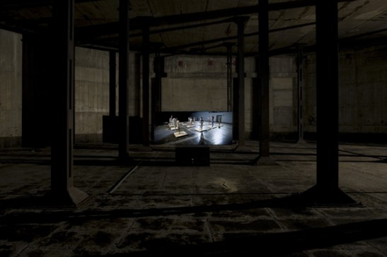 Jesse Aron Green, Ärztliche Zimmergymnastik, 2008, Oil Tanks at Tate Modern to coincide with the Frieze Art Fair.