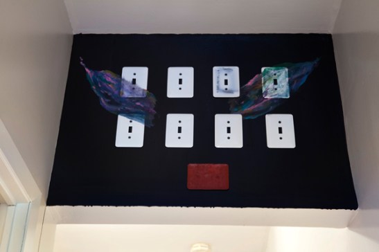 Amanda Friedman and Laura Hunt, THE ALFRED JENSEN PAINTING AT BELLEVUE HOSPITAL, Spare Room Projects, Brooklyn, NY. Installation view. Image courtesy of Jackie Klempay