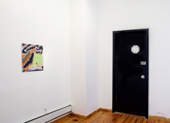 Amanda Friedman and Laura Hunt, THE ALFRED JENSEN PAINTING AT BELLEVUE HOSPITAL, Spare Room Projects, Brooklyn, NY. Installation view. Image courtesy of Jackie Klempay