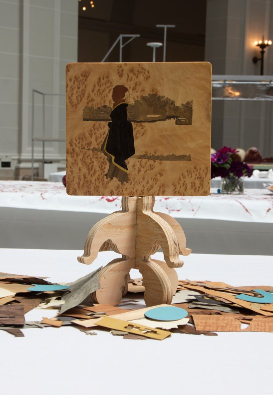 Alison Elizabeth Taylor, After Hiroshige, 2013, Wood veneer, shellac, oil paint. Courtesy of The Artist / Courtesy James Cohan Gallery, New York/Shanghai