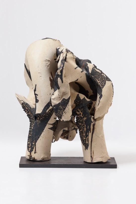 Lynda Benglis, Toltec "Q" Doll 'B', 1993, glazed ceramic, 19 1/2 x 16 x 12 inches. Image courtesy of Locks Gallery, Philadelphia, PA.