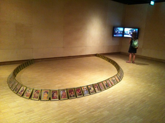 Gülsün Karamustafa, A PROMISED EXHIBITION installation view, 2013–2014, SALT Beyoğlu and SALT Galata, İstanbul Türkiye. Image courtesy of Greg Eltringham.